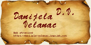 Danijela Velanac vizit kartica